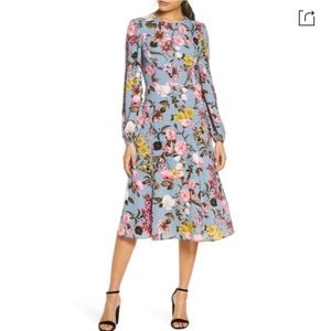 Eliza J Dress, sz 10, blue Floral